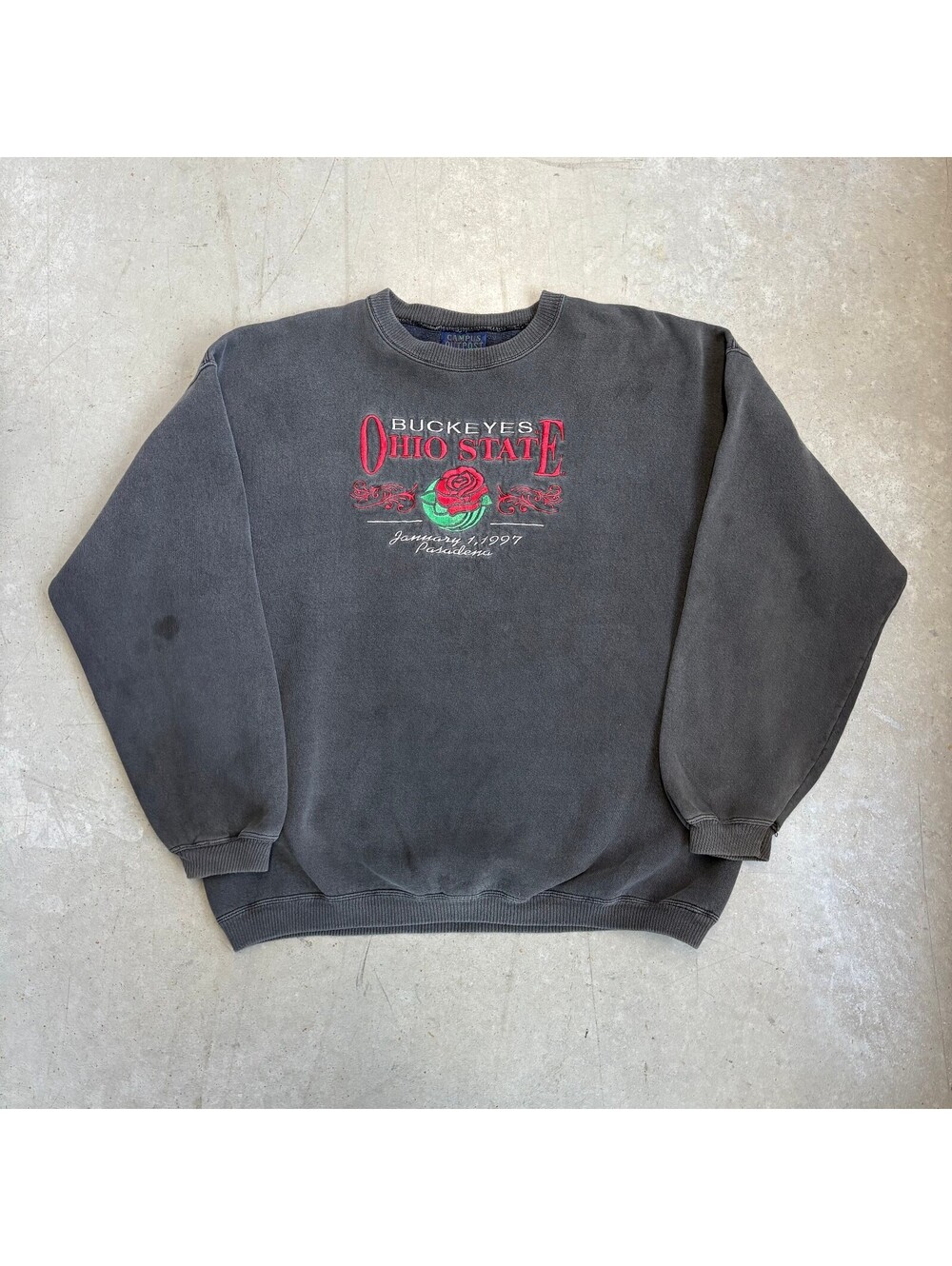 Vintage 90s Ohio State Buckeyes Rosebowl Embroidered Sweatshirt Extra Large